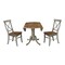 International Concepts Round 42 in Dual Drop Leaf Table, 2 X-Back Chairs, Hickory/Stone, 42 W, 42 L, 29.5 in H, Wood K41-42DP-C613P - alternate 3